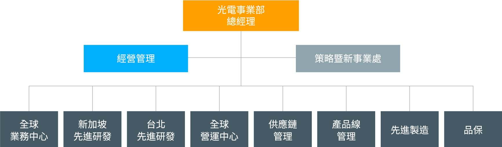 光電事業部組織與架構